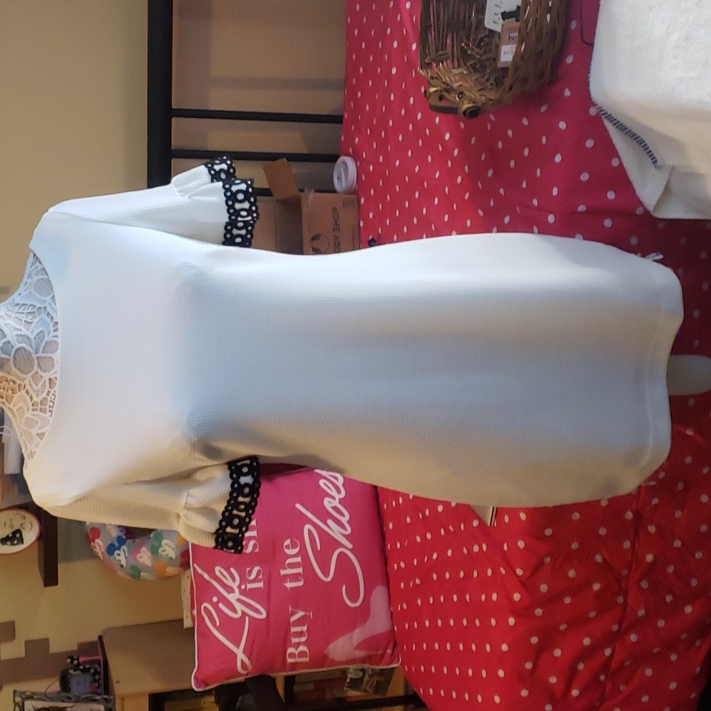 Women's white, straight dress
